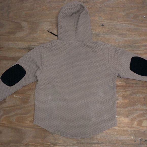 Barstool Sports Hoodie Unisex Beige Quilted Sweatshirt Size XL - Picture 3 of 14